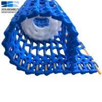 Grille modulaire en plastique POM/PP/PE de qualité alimentaire, pas de 12,7 mm, avec bord intégré pour convoyeur à bande, idéale pour les fruits de mer, la viande et les boissons