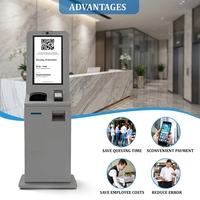 Kiosque de libre-service et de paiement automatique Estar 32 pouces avec imprimante, distributeur de cartes et scanner de passeport