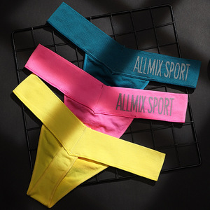 Hoge Kwaliteit Custom Logo Sport Yoga Vrouwen Sexy Low V Rise Ademende Sexy Mesh Ondergoed Slips Panty Strings Voor Vrouwen - Product Image 2