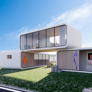 Casa Prefabricada Moderna Tipo Villa Pequeña, Oficina Móvil Portátil, Almacén, Cápsula Prefabricada, Estructura de Acero, Construcción Rápida - Product Image 3