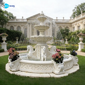 Cavallo in Marmo Bianco a 3 Livelli, Decorazione <span class=keywords><strong>da</strong></span> <span class=keywords><strong>Giardino</strong></span> di Lusso, Design Europeo, Intagliato a Mano, Personalizzabile - Product Image 6