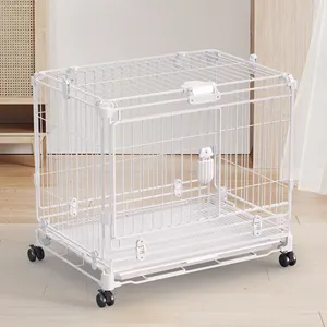 Best Selling High Quality Metal Pet Cage Dog Crate Durable Indoor Pet Dog rabbit cages with wheel stainless steel