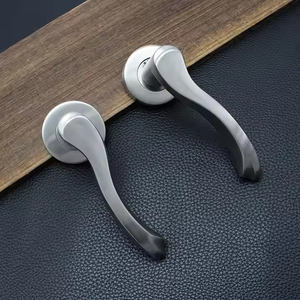 Stainless Steel 304 Passage Privacy Lever Handle Set Keyless <strong>Matte</strong> <strong>Black</strong> Curved Tubular <strong>Door</strong> <strong>Knob</strong> - Product Image 3