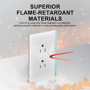 15A đôi Mỹ ổ cắm chúng tôi tiêu chuẩn tường <span class=keywords><strong>3</strong></span> cực điện ổ cắm điện thiết bị chuyển mạch và ổ cắm 115-250V nhà trang trí hiện đại - Product Image 4