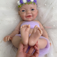 18 "High Simulation Baby puppe Offene Augen Realistische Neugeborene Silikon Mädchen Baby Floppy Puppen für die Kindergarten praxis