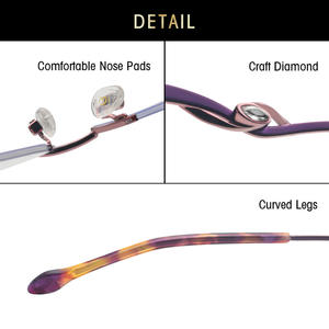 Gafas de vista rectangulares con montura completa y filtro de luz azul para mujer, color gris, modelo 5131 - Product Image 4