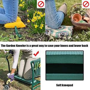 Siège de jardin profond pliable, coussin à genoux, banc, tabouret de jardin avec poignées pour le jardinage - Product Image 6
