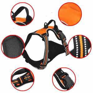 2025 arnés reflectante de alta calidad para perros con correa de lujo sin tirones reflectante suave acolchado chaleco para perros arnés accesorios para perros - Product Image 2