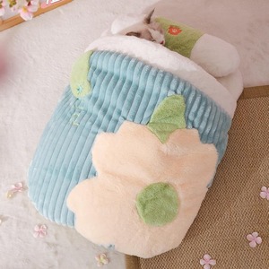Cat <b>Bed</b> Oval Winter Warm Semi Enclosed Mat For Cats With Polyester Fiber Fill Hand Washable Pet Sleeping <b>Bag</b> Cat Supplies - Product Image 1