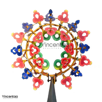 Sculpture cinétique à énergie éolienne Vincentaa, décoration extérieure de luxe, éclairage, sculpture paysagère