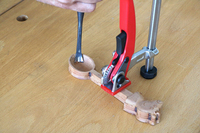 Serre-joints en acier réglables en pouces avec poignée à cliquet en alliage de zinc, profondeur de mâchoire de 60 mm et ouverture maximale de 160 mm pour serre-joints de tuyaux