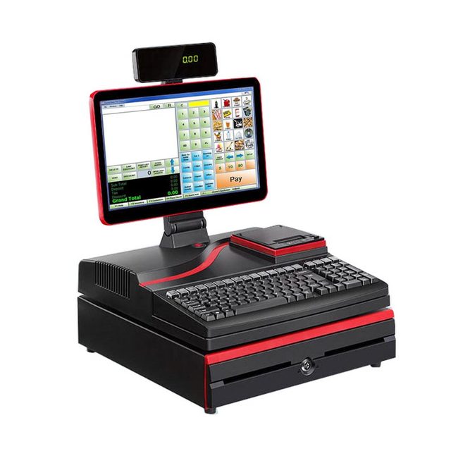 15 Inch Supermarket Restaurant Terminal Smart Cash Register Pos System All in One