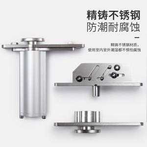 อุปกรณ์ประตูสแตนเลสแบบออฟเซ็ตทันสมัย รับน้ำหนัก 500 กก. บานพับแบบหมุนได้ 360 องศา สำหรับห้องครัว โรงพยาบาล ห้องรับประทานอาหาร และบ้าน - Product Image 1