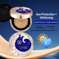 Linzhuang Whitening Concealer BB Cream Tahan Lama SPF50+ PA+++ Perlindungan UV Ringan Melembapkan Cushion Foundation