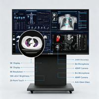 Écran de diagnostic professionnel Lisen de 98 pouces, écran tactile, liaison optique, rétroéclairage LED, haut-parleur intégré, interface DP, moniteur