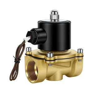 Vanne solénoïde en laiton Guchuang 1 pouce normalement fermée 220V 24V pour le contrôle des conduites d'eau et de gaz - Product Image 1