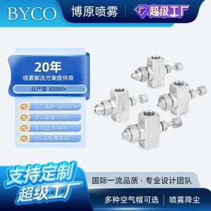 Buse d'atomisation Byco 1/4Djn-Ss Su2-Ss en acier inoxydable pour humidification, refroidissement, dépoussiérage et pulvérisation - Product Image 3