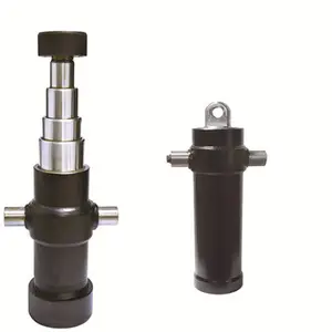 Cylindre hydraulique télescopique à plusieurs étages pour remorque à benne basculante légère