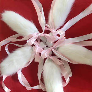 2 colori Sexy giochi di Cosplay erotico in lega di alluminio anale Plug Ass giocattolo da donna bianco <span class=keywords><strong>rosa</strong></span> <span class=keywords><strong>coda</strong></span> di volpe da donna erotico regalo in metallo materiale - Product Image 2