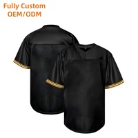 Kaos Baseball Polos Sublimasi Logo Kustom untuk Hip Hop Hipster, Jersey Olahraga Baseball