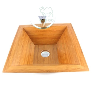 Lavabo de salle de bain moderne en bambou, deux pièces, haute capacité, écologique, avec logo personnalisé, vente en gros - Product Image 6