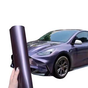 Siêu Bóng Sáng Bóng Kết Thúc Pet Nửa Đêm Màu Tím Xe Cơ Thể Vỏ Đầy Đủ Màu Sắc Chuyển Phim Bán Buôn Giá Màu Vinyl Giấy Gói - Product Image 1