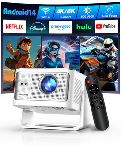Nuevo Proyector de Molde Privado 1080P para HY350 900 ANSI 8K Android 14 con Control Remoto IR Automático, WiFi 6, BT5.4, Portátil - Product Image 1