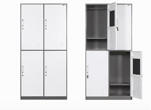 Armario Metálico Industrial de 4 Puertas para Almacenamiento de Ropa y Equipos en Escuelas y Oficinas - Product Image 4
