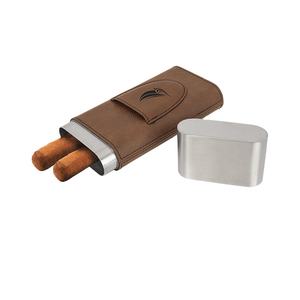 Caja de cigarros azul/plata Laserable Leatherette Blanks con cortador - Product Image 1