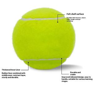 Yüksek kaliteli ITF onaylı pembe tenis topları spor eğitimi için dayanıklı doğal yün kauçuk malzeme rekabet tenis topları - Product Image 4