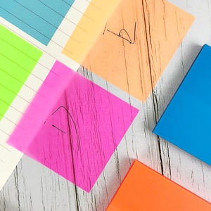 Bán buôn tùy chỉnh vật nuôi 3x3 inch vuông Memo Pads trong suốt đầy màu sắc nhựa ghi chú dính tái sử dụng tự dính notepads - Product Image 2