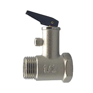Heater Brass safety valve ,1/2'' and 3/4'' brass Pressure relief valve
