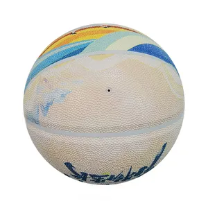 Customized Emboss Logo Smoothly Street Game Basketball Ball Smileboy Brand Top