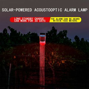 6led Bewegungs sensor Solar leuchten mit <span class=keywords><strong>Alarm</strong></span> USB Wiederauf ladbare Solar Outdoor Rotlicht Sirenen <span class=keywords><strong>alarm</strong></span> Solar LED Blitzlicht für Farm - Product Image 4