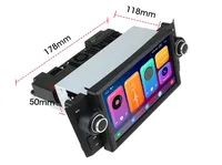 Autoradio Android 7 pouces IPS écran 1din avec GPS BT Carplay pour Fiat Grande Punto Linea 2007-2012 lecteur de Navigation GPS de voiture