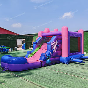 Castillo Inflable Comercial Verde con Tobogán, Certificado CE, Ecológico, 7x4x4m, Castillo de Salto y Brincos de Superhéroes - Product Image 1
