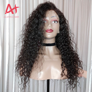 Livraison gratuite 2000% densité suisse perruque en dentelle couleur naturelle cambodgien eau ondulé cheveux humains perruque avant en dentelle avec des cheveux de bébé - Product Image 4