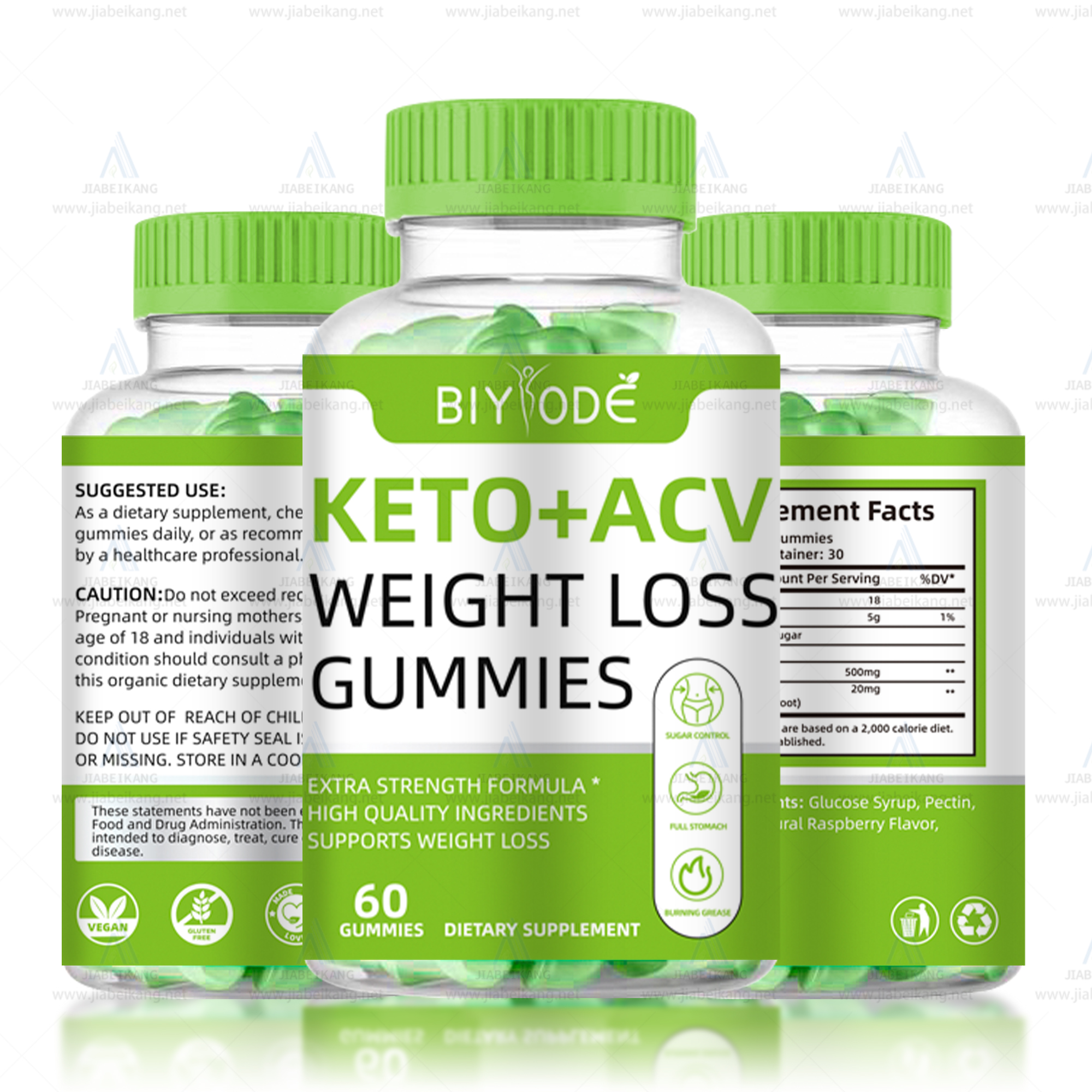 Natuurlijke Gezondheid Keto Appelazijn Gummies Afslanken Gewicht Te Verliezen Verbranden Vet Detox Helpt Duidelijkheid Focus Immuunondersteunende Gummies