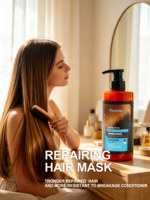 Ensemble de shampooing et d'après-shampooing de haute qualité pour cheveux secs et abîmés avec traitement à la kératine 500 ml Shampooing et après-shampooing à la kératine