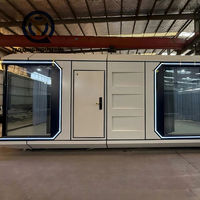 YAOQING Moducube Maison Capsule Mobile de Luxe, Maison Modulaire Préfabriquée, Mini-Bungalow avec Cuisine et Salle de Bain Complètes