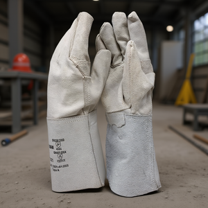 Guantes de Trabajo de Cuero Vacuno Ttake, Talla 10, Resistentes - Product Image 3