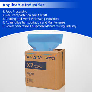 Kain Lap Wipestar 80gsn Kain Nonwoven Spunlace Ramah Lingkungan Daya Serap Air dan Minyak Tinggi Bebas Serat Tisu Pembersih Industri - Product Image 2