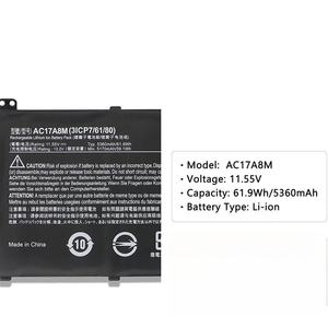 แบตเตอรี่ AC17A8M แล็ปท็อปสำหรับ <span class=keywords><strong>ACER</strong></span> Spin 3 SP314 SF314 TMX314-51-M มก. TMX3410-MG แบตเตอรี่โน๊ตบุ๊ค TMX3310-M - Product Image 3