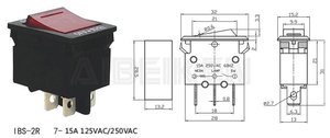 Le nouveau disjoncteur de bateau de voiture de camping-Car 5A 125/250VAC 32VDC commutateur de protection contre les surcharges de réfrigérateur - Product Image 2