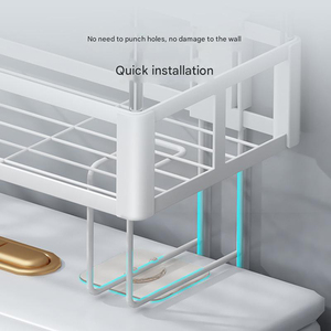 Badezimmer Toiletten regal Regal halterung Metall Badezimmer Organizer Rack Lagerung WC Top Platzierung Lager regal für Duschraum - Product Image 5