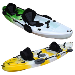Bote de remos de plástico duro para pesca al aire libre, doble <span class=keywords><strong>kayak</strong></span>, <span class=keywords><strong>2</strong></span> + <span class=keywords><strong>1</strong></span> estilo - Product Image 2