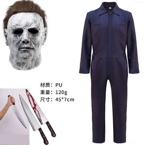 Người lớn Kid Halloween chết ánh trăng trái tim hoảng loạn <span class=keywords><strong>Michael</strong></span> làm việc Trang Phục Cosplay Jumpsuit yếm Halloween hải quân trang phục - Product Image 3