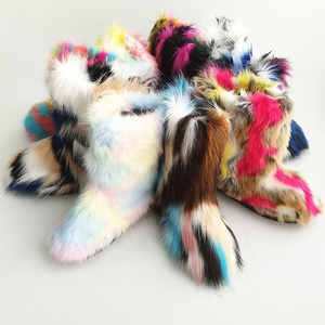 Stivali in Pelliccia Sintetica alla Moda per Adulti e Bambini, Scarpe Invernali per Donne e Ragazze, Stivali Viola - Product Image 6