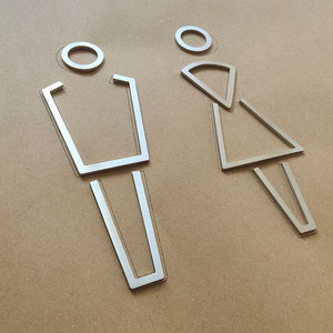 Insegne Personalizzate per Hotel, Cartelli di Lusso in Ottone per Bagni, Insegne Divertenti per Toilette e Servizi, Targhette in Ottone con Simboli - Product Image 2