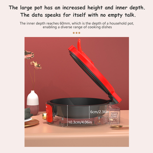 <b>Large</b> 3L Capacity Double-Sided Heating Electric Pancake Pan Double-Use Household Hotel Multifunction <b>Cooking</b> <b>Pot</b> with Glass Lid - Product Image 5